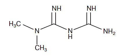 Рис. 2. Химическая структура метформина